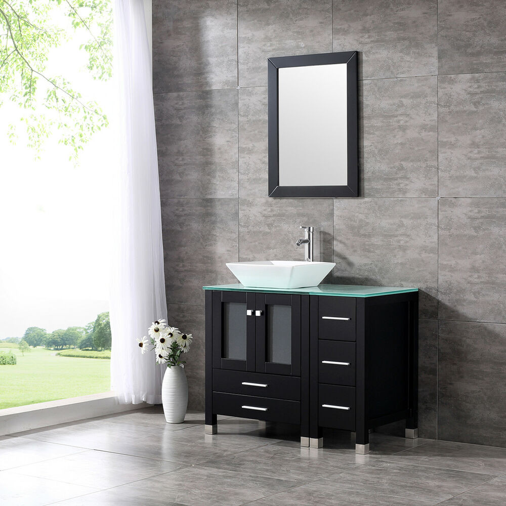 Bathroom Vanity Bowls
 24” Modern Bathroom Vanity Cabinet Ceramic Vessel Sink