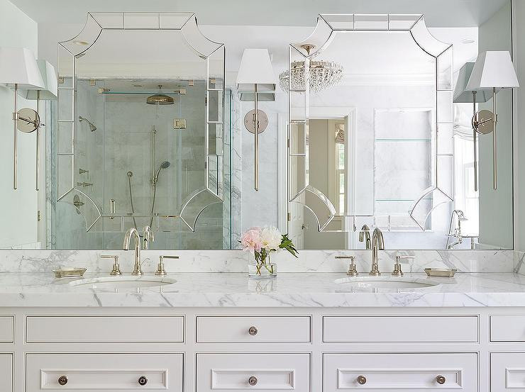 Bathroom Vanity With Mirror
 Mirror on Top of Vanity Mirror Transitional Bathroom