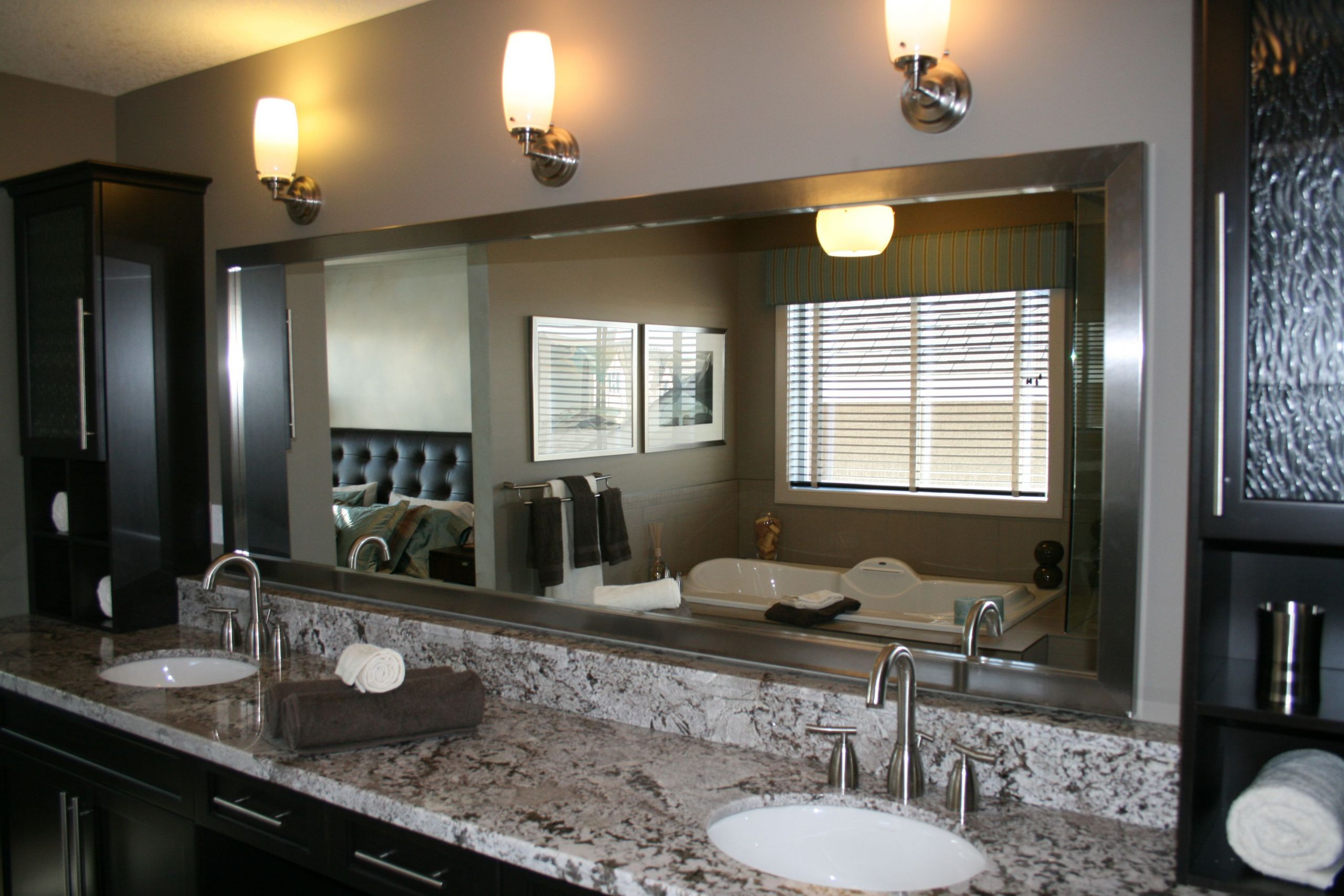 Bathroom Vanity With Mirror
 Tips Framed Bathroom Mirrors MidCityEast