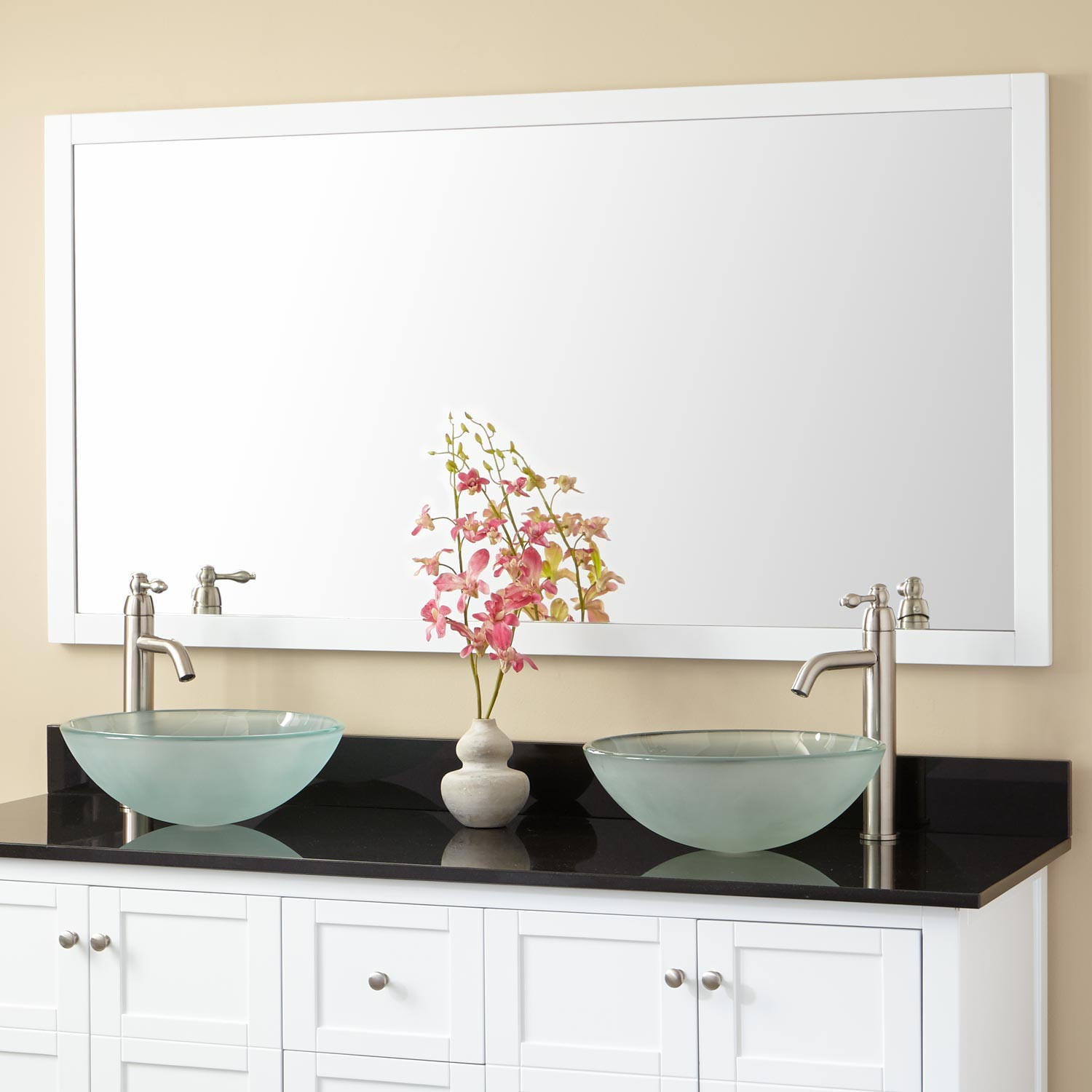 Bathroom Vanity With Mirror
 Everett Vanity Mirror White Bathroom Mirrors Bathroom