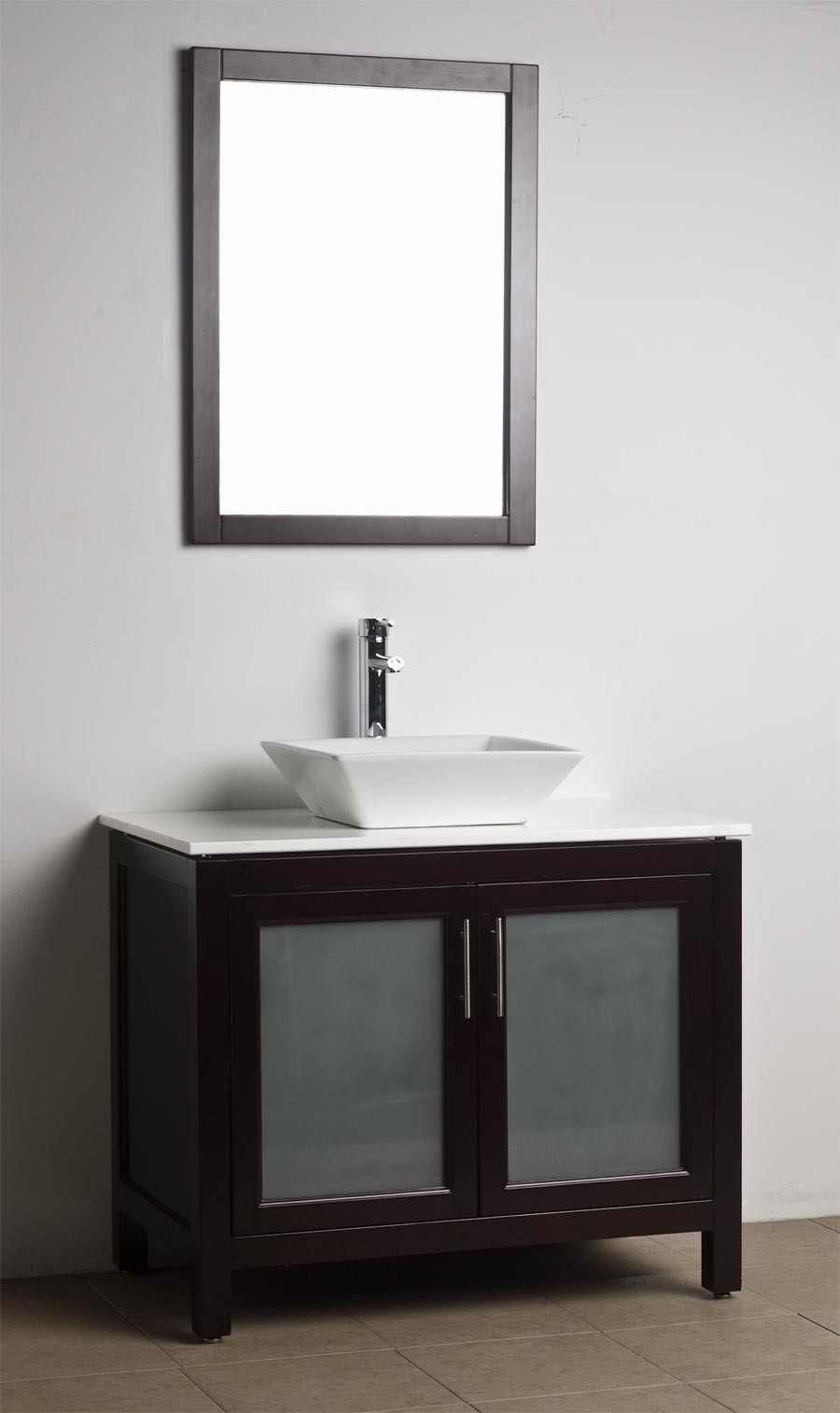 Bathroom Vanity Wood
 Bathroom Vanity Solid Wood Espresso WH 0908 5