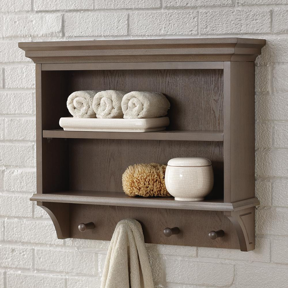 Bathroom Wall Shelf
 Home Decorators Collection Albright 7 1 4 in L x 21 in H