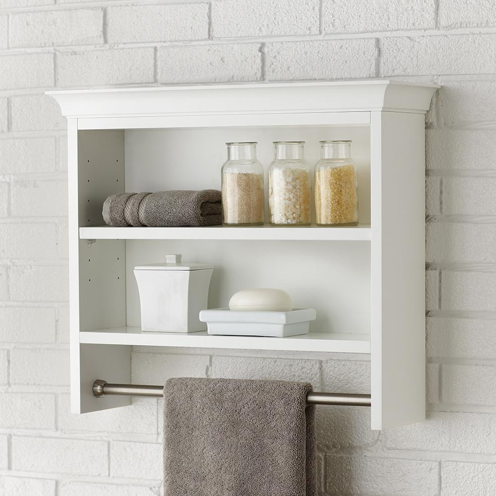 Bathroom Wall Shelf
 Home Decorators Collection Creeley 7 1 20 in L x 20 1 2