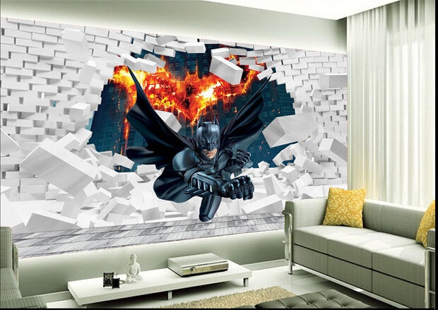 Batman Bedroom Wallpaper
 Custom papel DE parede infantil 3d batman to break the