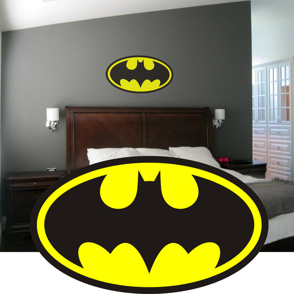 Batman Bedroom Wallpaper
 Batman Logo Wall Art Sticker Decal Graphic Mural Boys