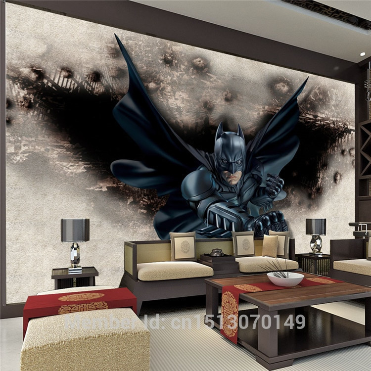 Batman Bedroom Wallpaper
 3D Amazing Batman Wall Mural Custom wallpaper