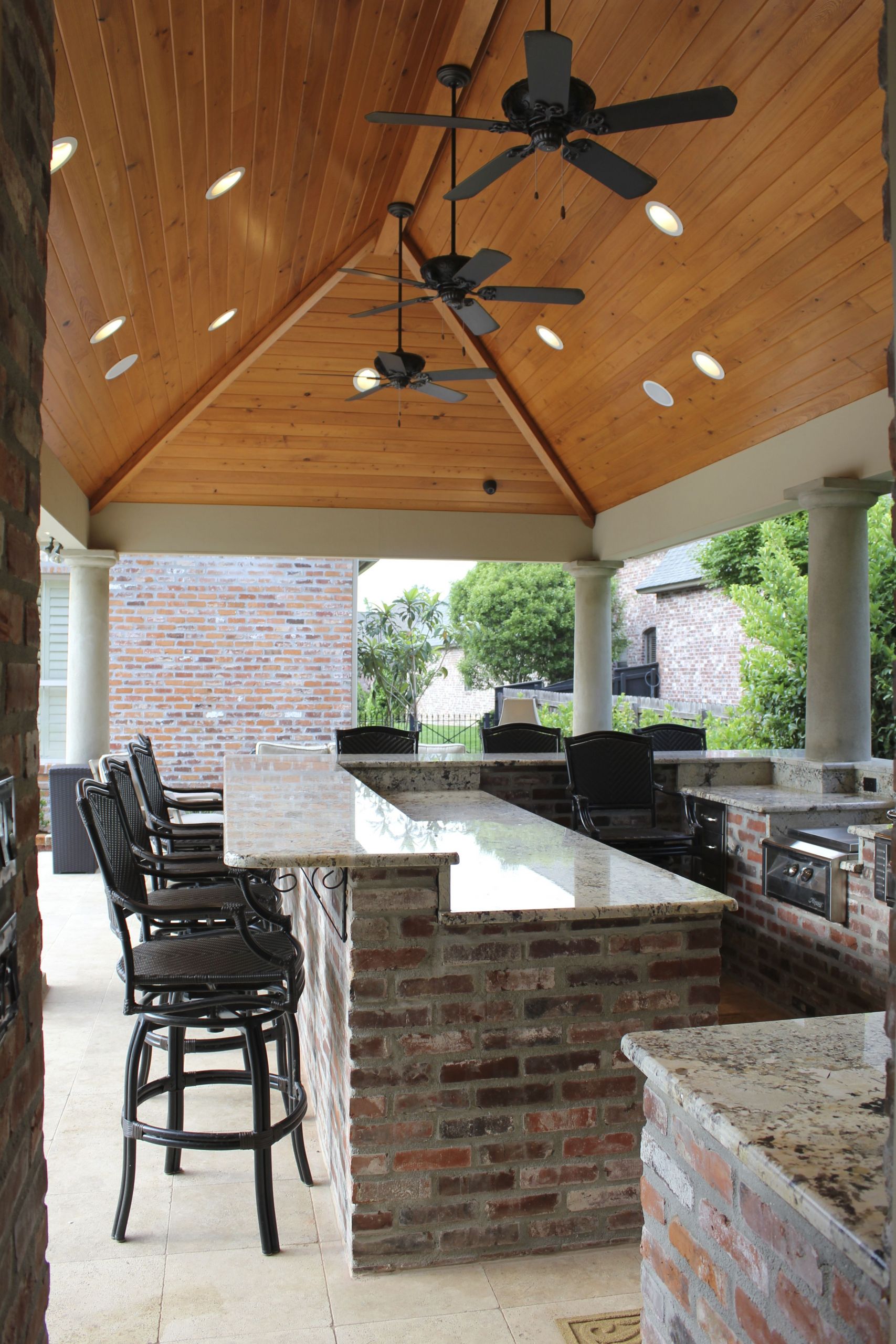 Bbq Guys Outdoor Kitchen
 fans and bar and counter space ke