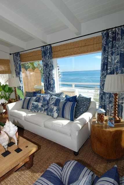 Beach Curtains For Living Room
 37 Sea and Beach Inspired Living Rooms DigsDigs