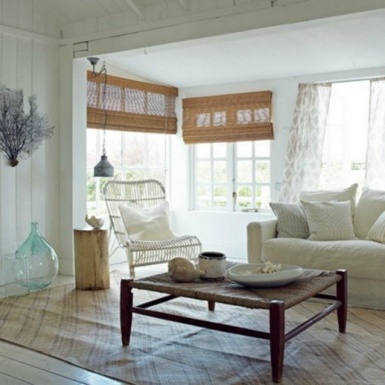Beach Curtains For Living Room
 Inspirations on the Horizon Coastal Living Rooms