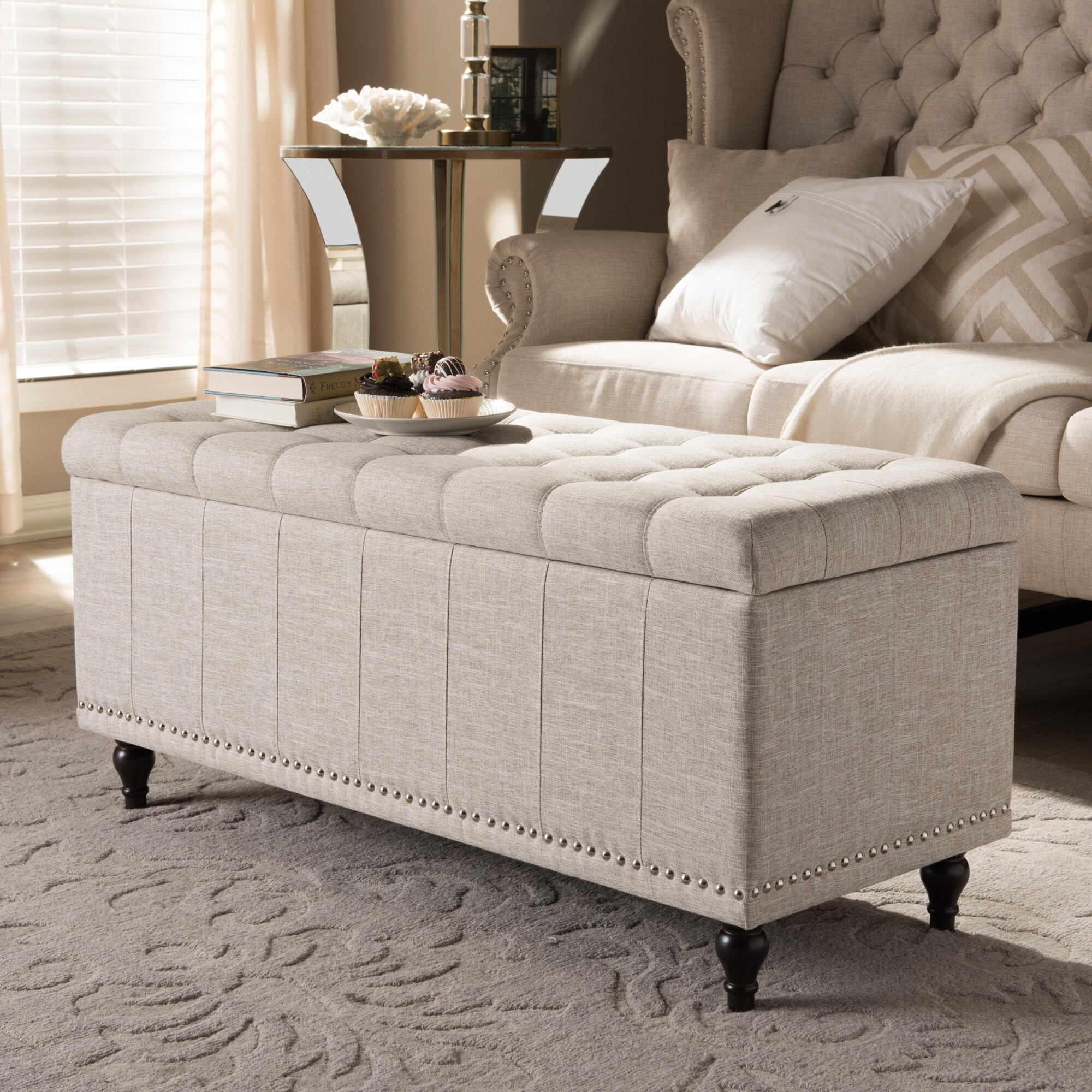 Bedroom Bench With Storage
 Wholesale Interiors Baxton Studio Luca Upholstered Storage