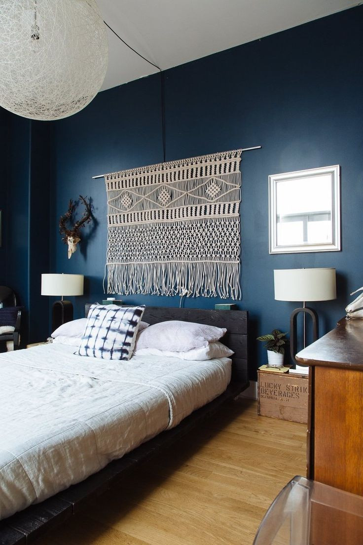 Bedroom Blue Walls
 Navy & Dark Blue Bedroom Design Ideas &