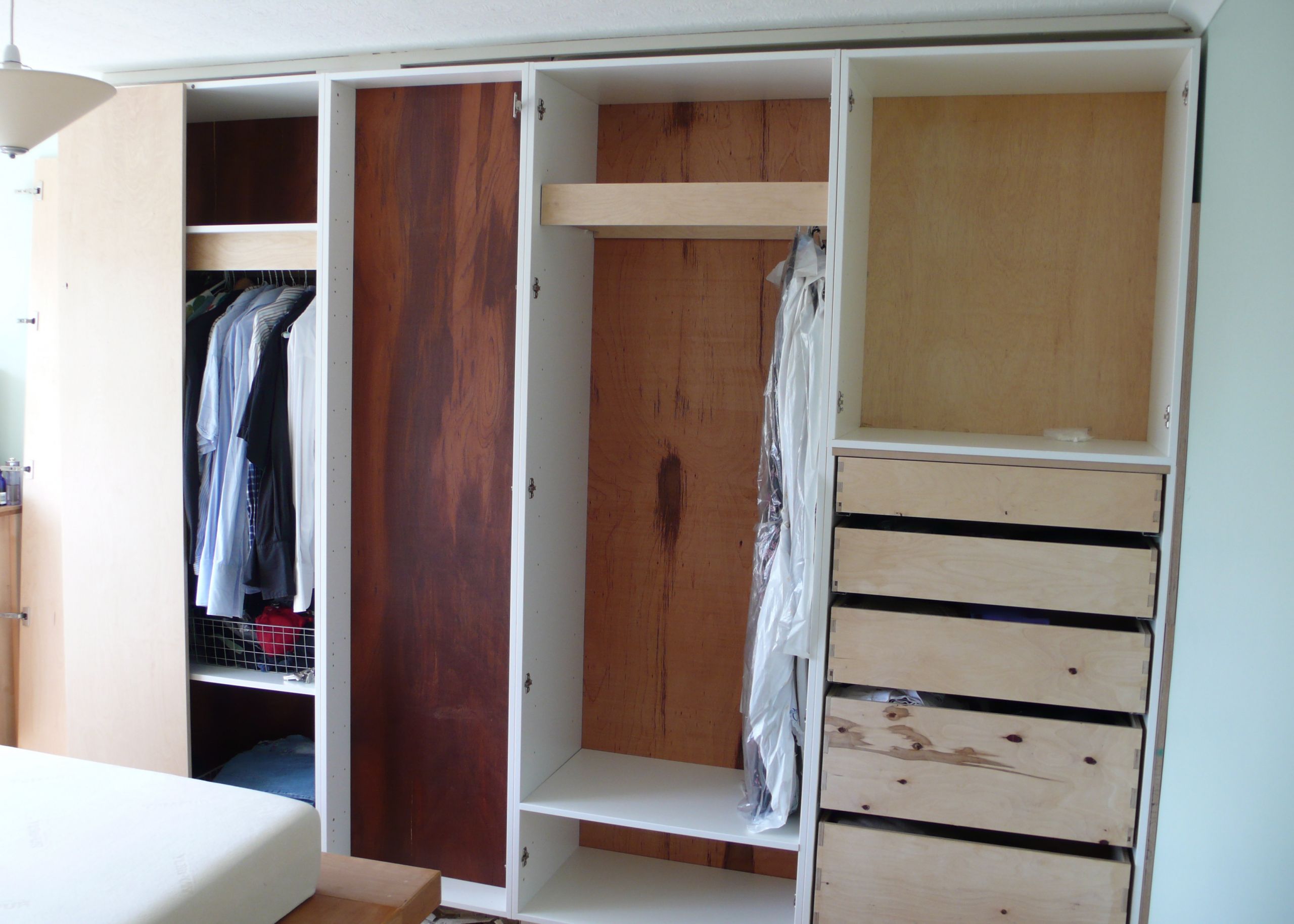 Bedroom Cabinet Ideas
 Bedroom wardrobe built around chimney breast