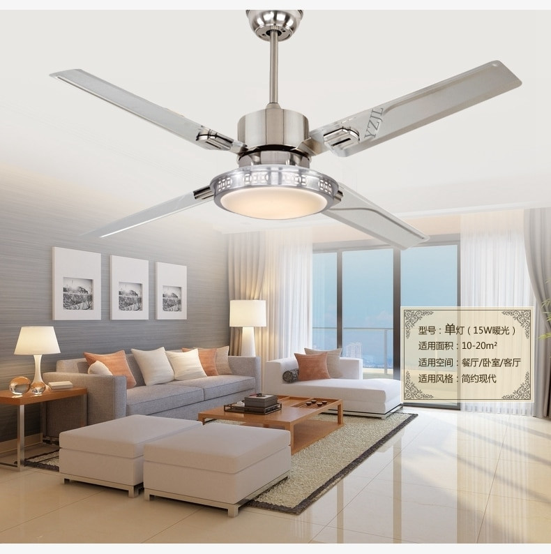 Bedroom Ceiling Fan With Light
 48inch remote control Ceiling fan lights LED bedroom