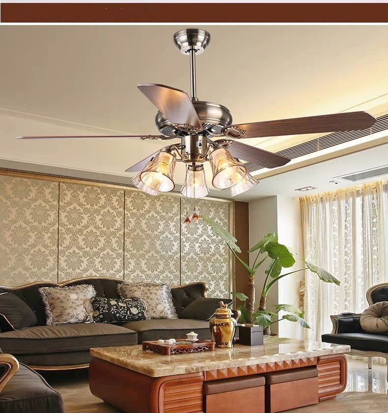 Bedroom Ceiling Fan With Light
 Living room Ceiling fan light antique dining room 52inch