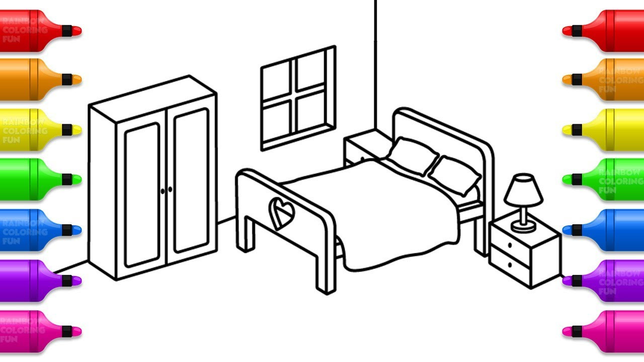 Bedroom Coloring Pages
 Learn Colors with Bedroom Coloring Pages