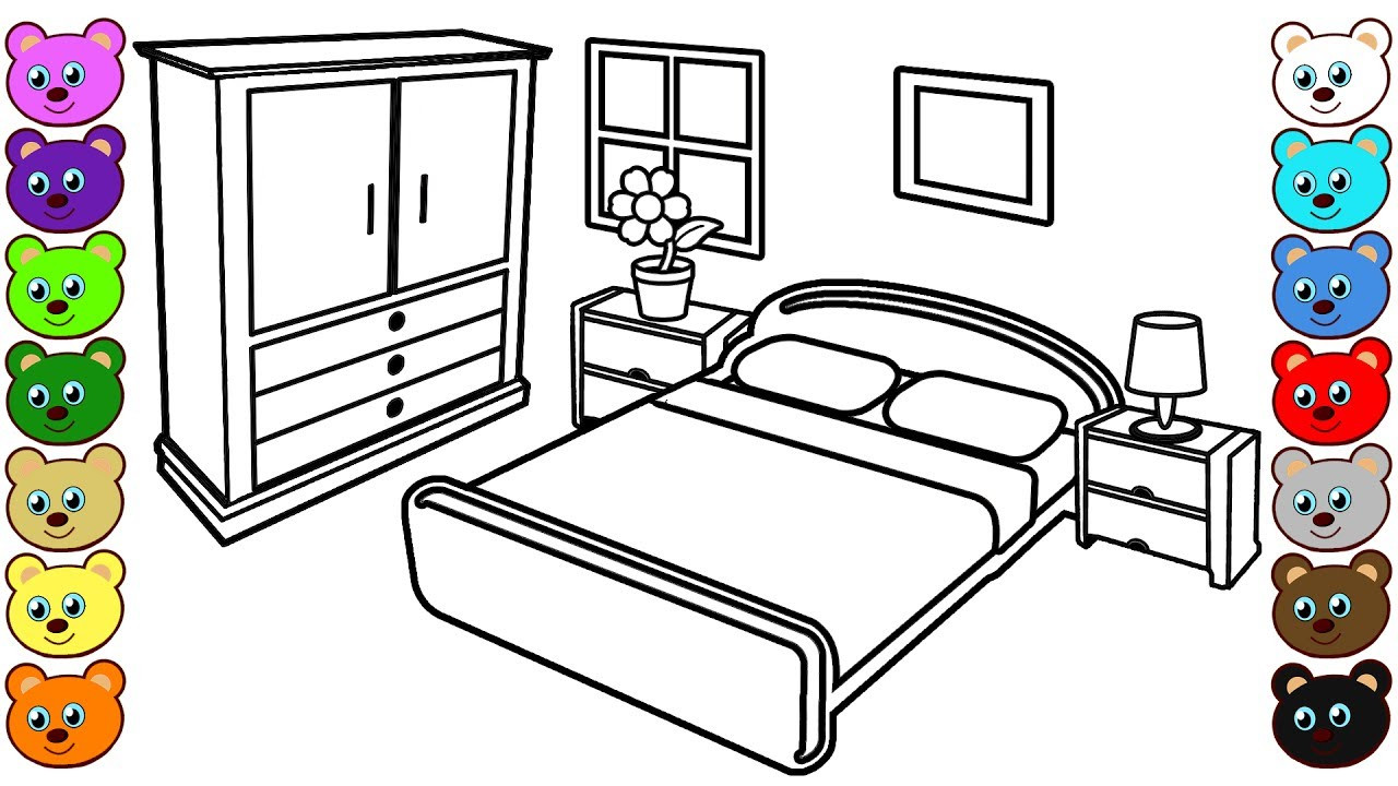 Bedroom Coloring Pages
 Mom and Dad s Bedroom