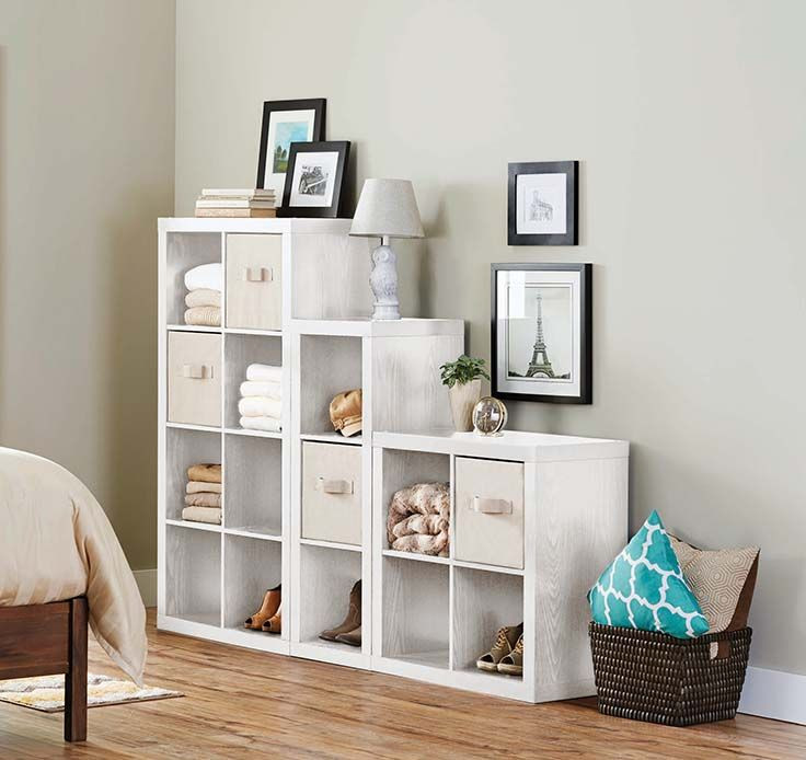 Bedroom Cube Storage
 Better Homes and Gardens 15 Cube Wall Unit Organizer