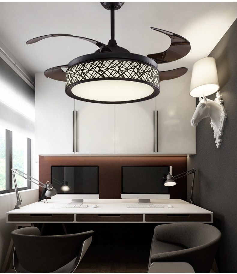 Bedroom Fan Lights
 Remote control fan lamp ceiling fan light simple modern