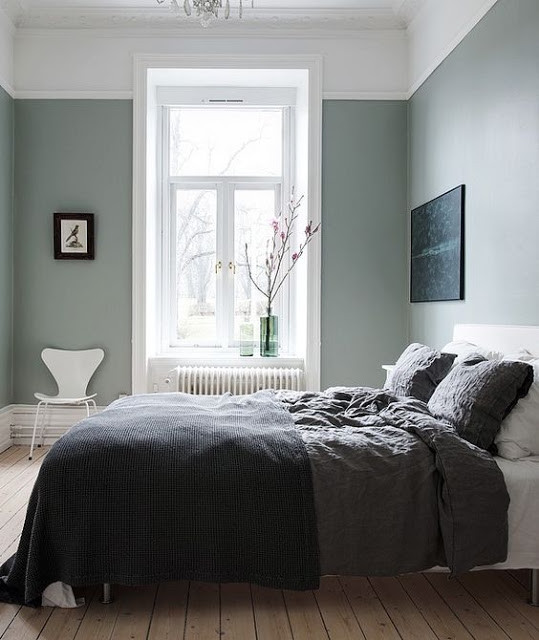 Bedroom Green Walls
 I De A Green Grey Bedroom