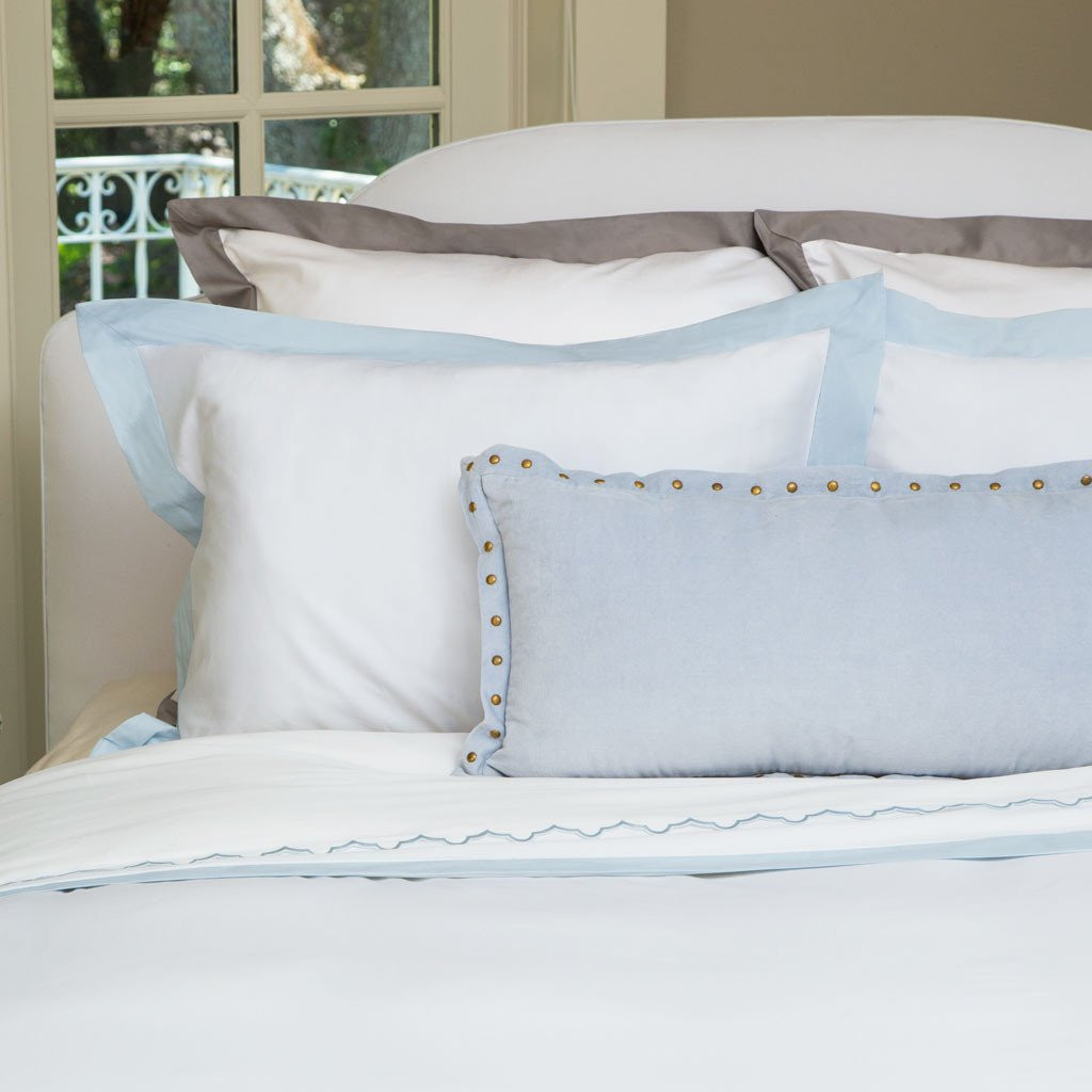 Bedroom Light Covers
 Light Blue and White bedding