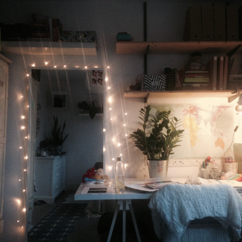 Bedroom Lights Tumblr
 bedroom with fairy lights