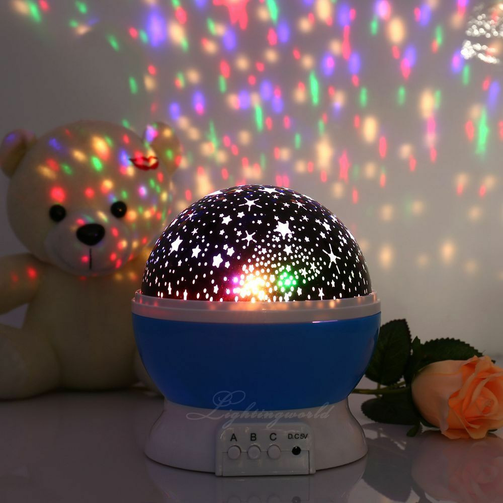 Bedroom Night Light
 Rotating Romantic Night Light Sky Star Moon Projector Baby