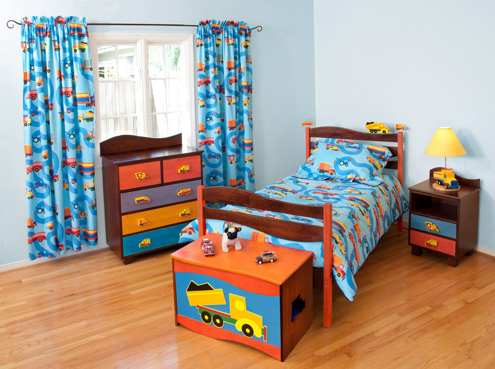 Bedroom Set For Boy
 5 Piece Boys Like Trucks Bedroom Set Chocolate Finish