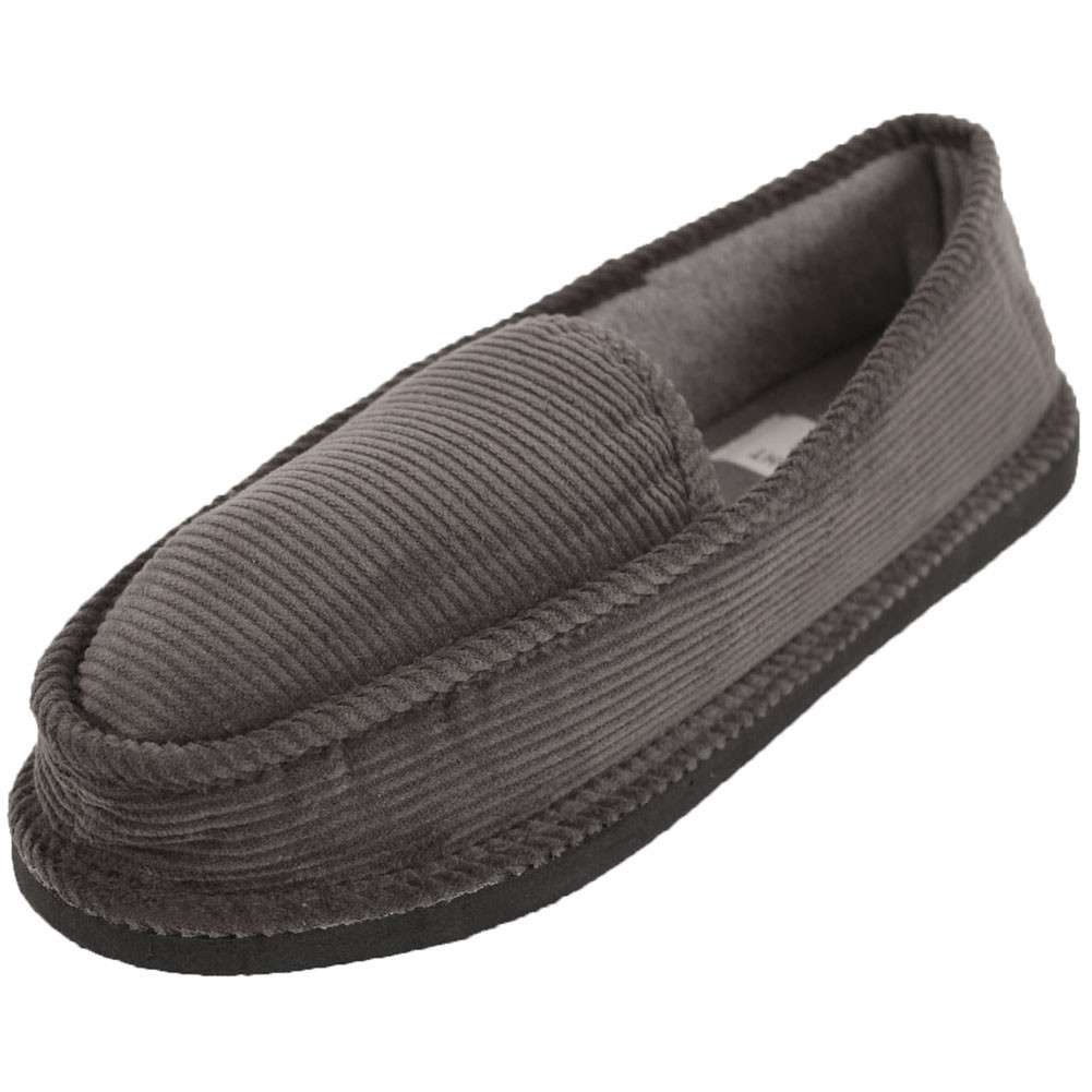 Bedroom Slippers Mens
 Mens Slippers House Shoes Corduroy Color Slip Moccasin