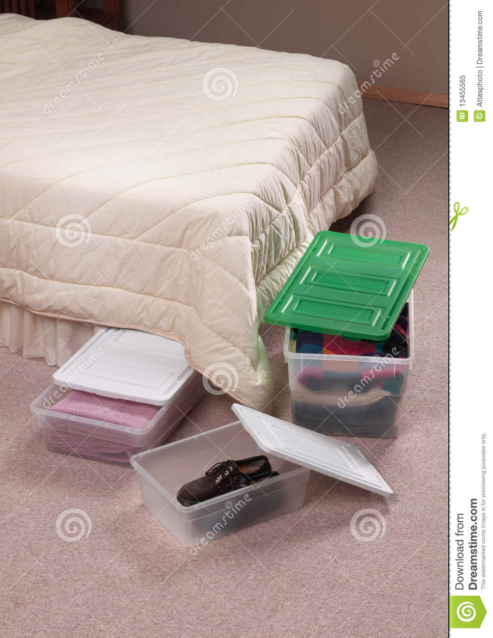 Bedroom Storage Containers
 Bedroom Storage Containers Royalty Free Stock