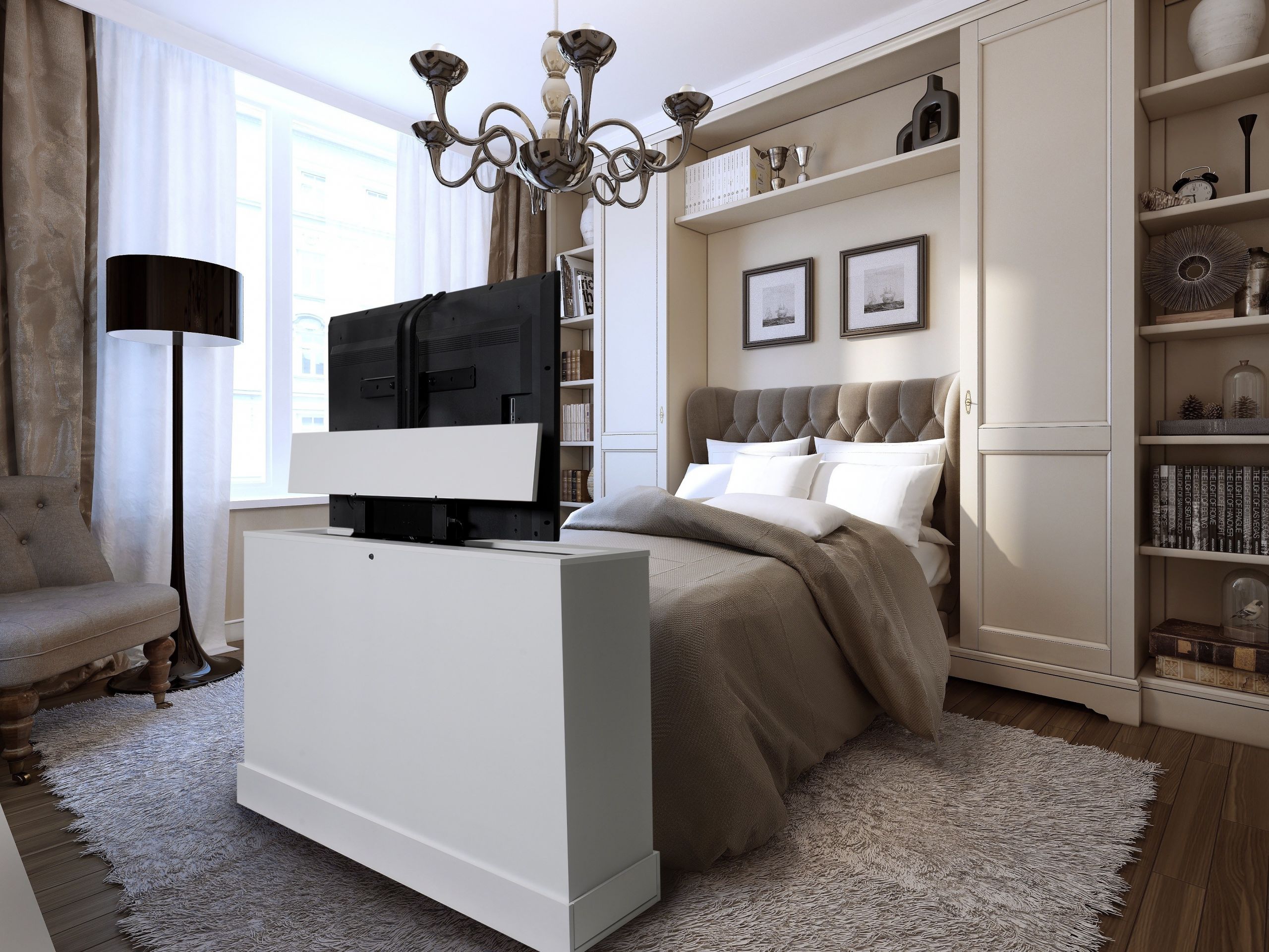 Bedroom Tv Cabinet
 End Bed Tv Lift Cabinets For Flat Screens – Madison Art