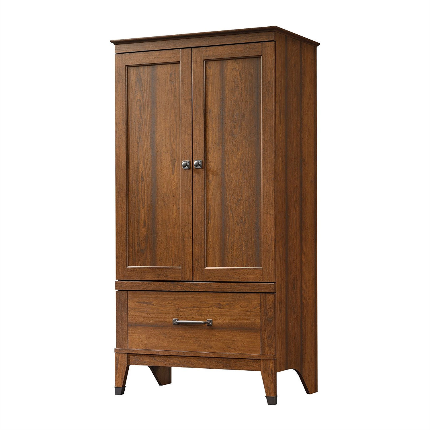 Bedroom Wardrobe Cabinet
 Bedroom Wardrobe Cabinet Storage Armoire in Medium Brown