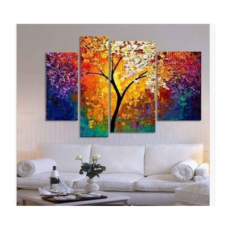 Big Paintings For Living Room
 handpainted oil painting palette knife paintings for