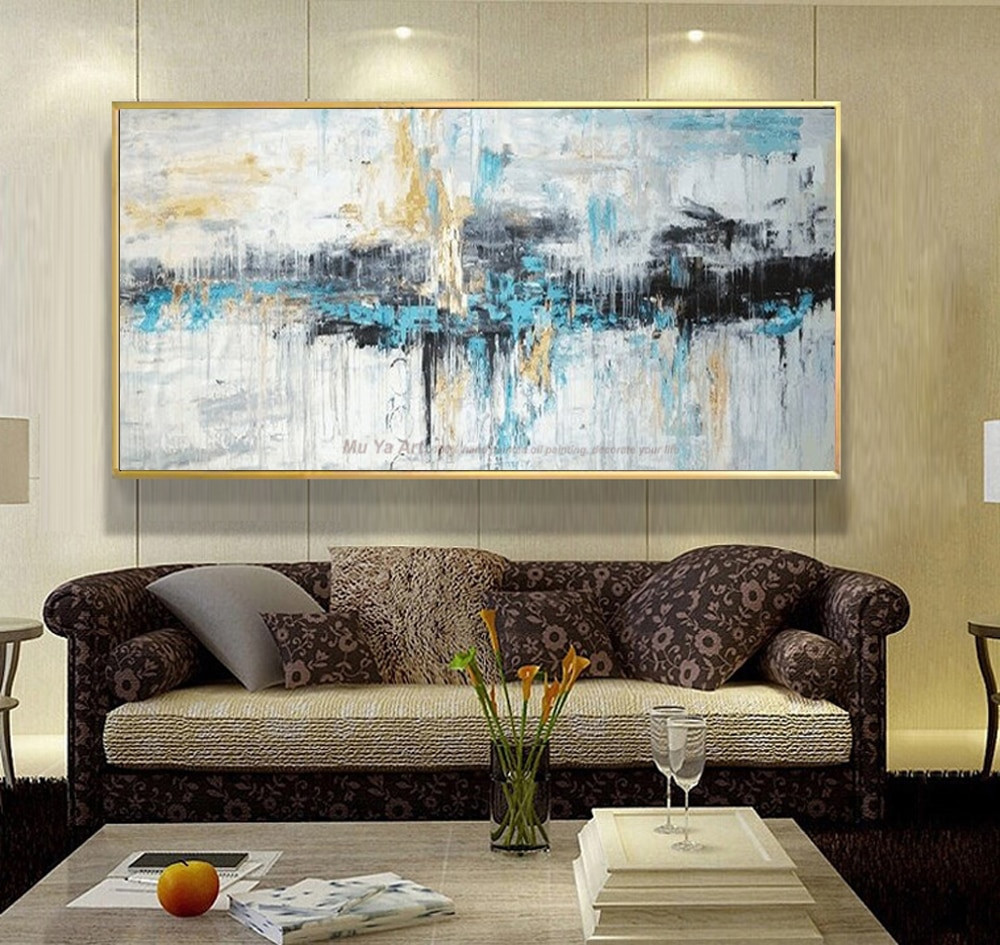 Big Paintings For Living Room
 Abstract art painting modern wall art canvas pictures