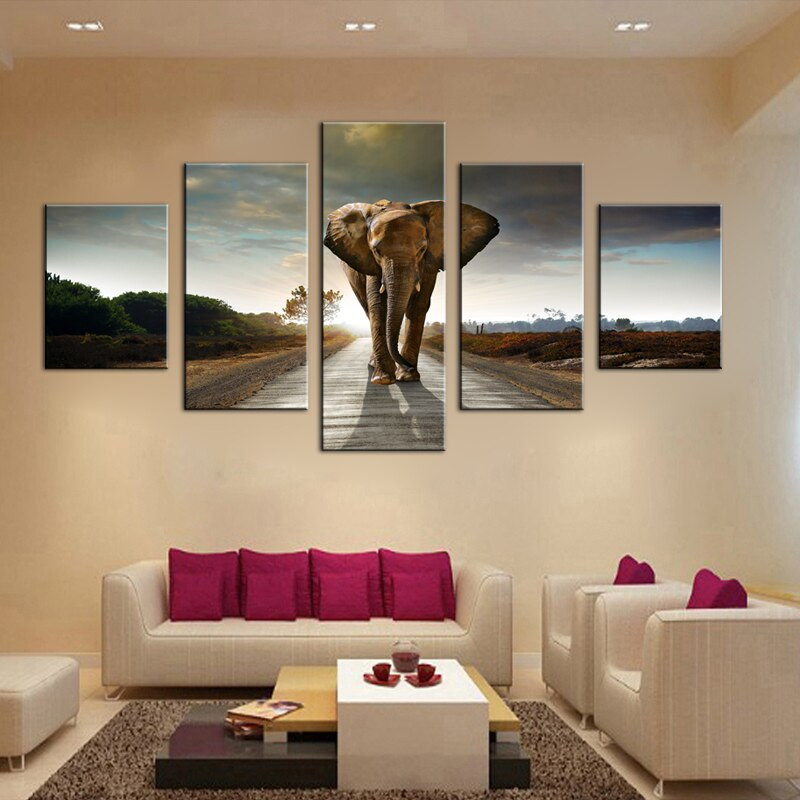 Big Paintings For Living Room
 Elephant Home Decoration Wall For Living Room Art