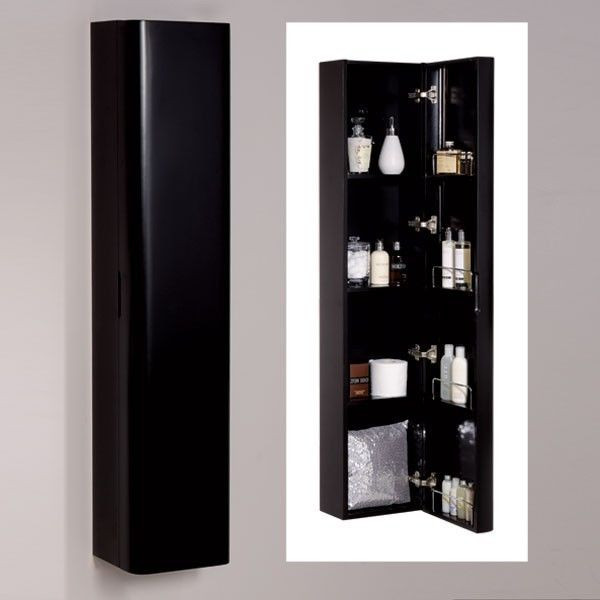 Black Bathroom Storage Cabinet
 Modern 1500mm Black Shelf Wall Mounted Bathroom Cabinet