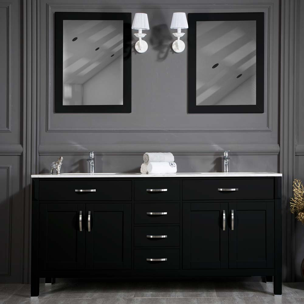 Black Bathroom Storage Cabinet
 Woodbridge 72 inch Black Double Sink Bathroom Cabinet