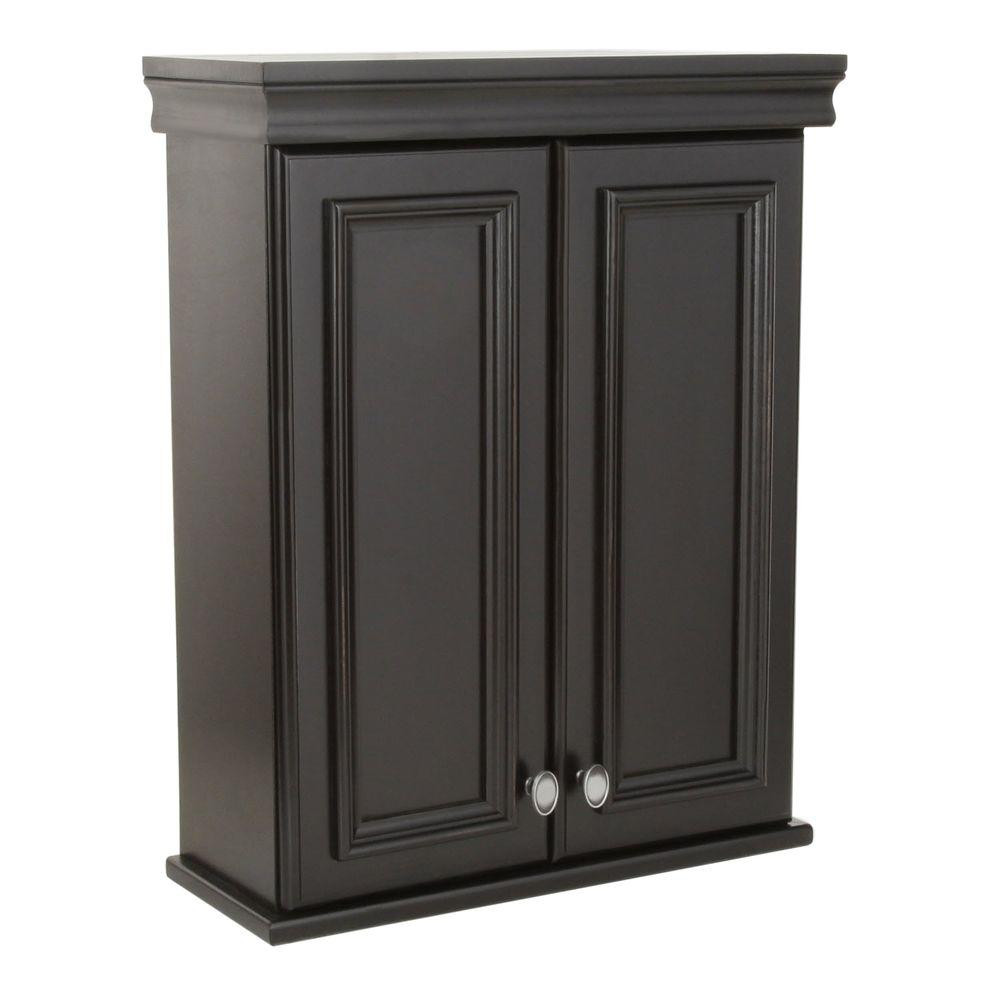 Black Bathroom Storage Cabinet
 St Paul Valencia 22 in W x 28 in H x 9 7 50 in D Over