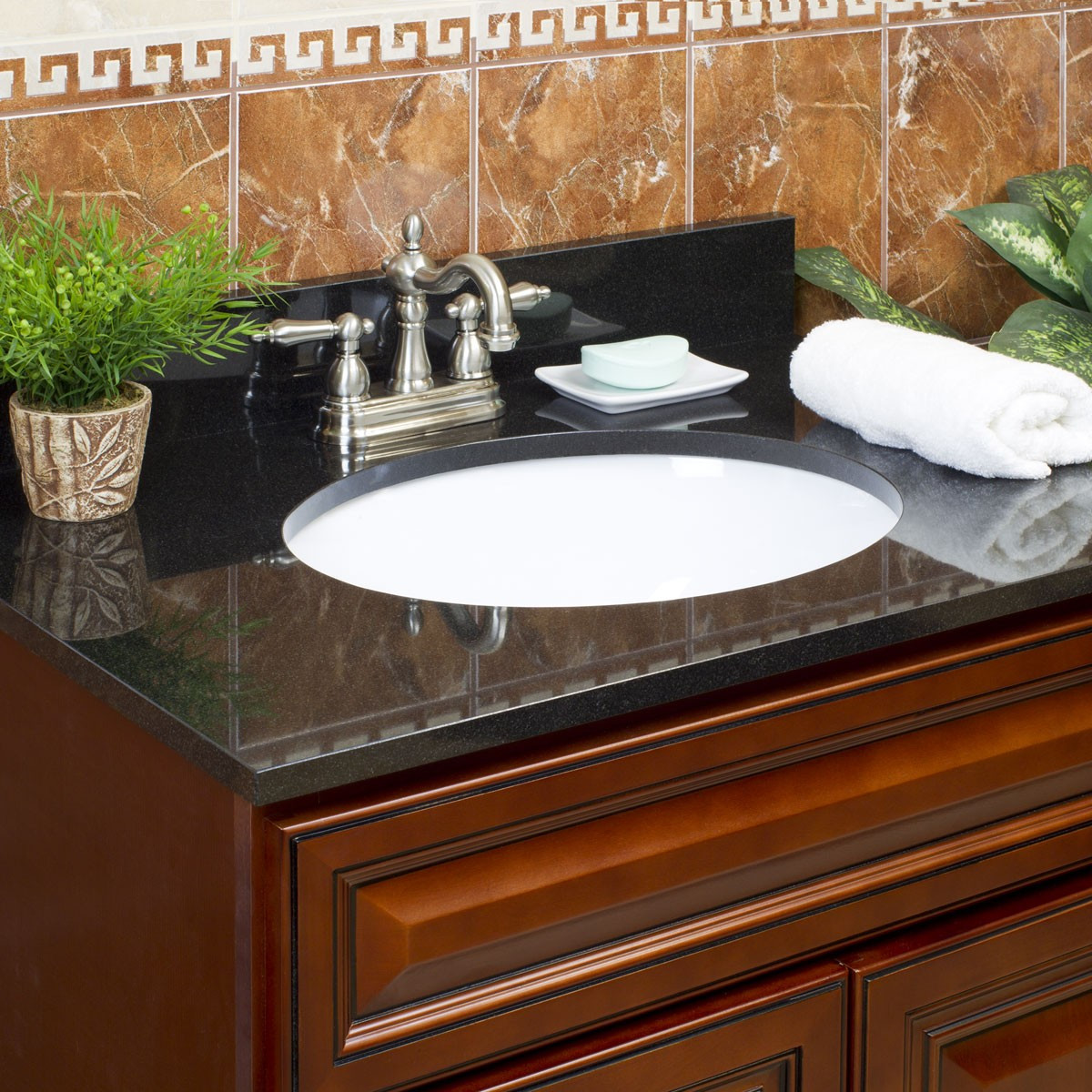 Black Bathroom Vanity With Top
 Absolute Black Granite Vanity Tops