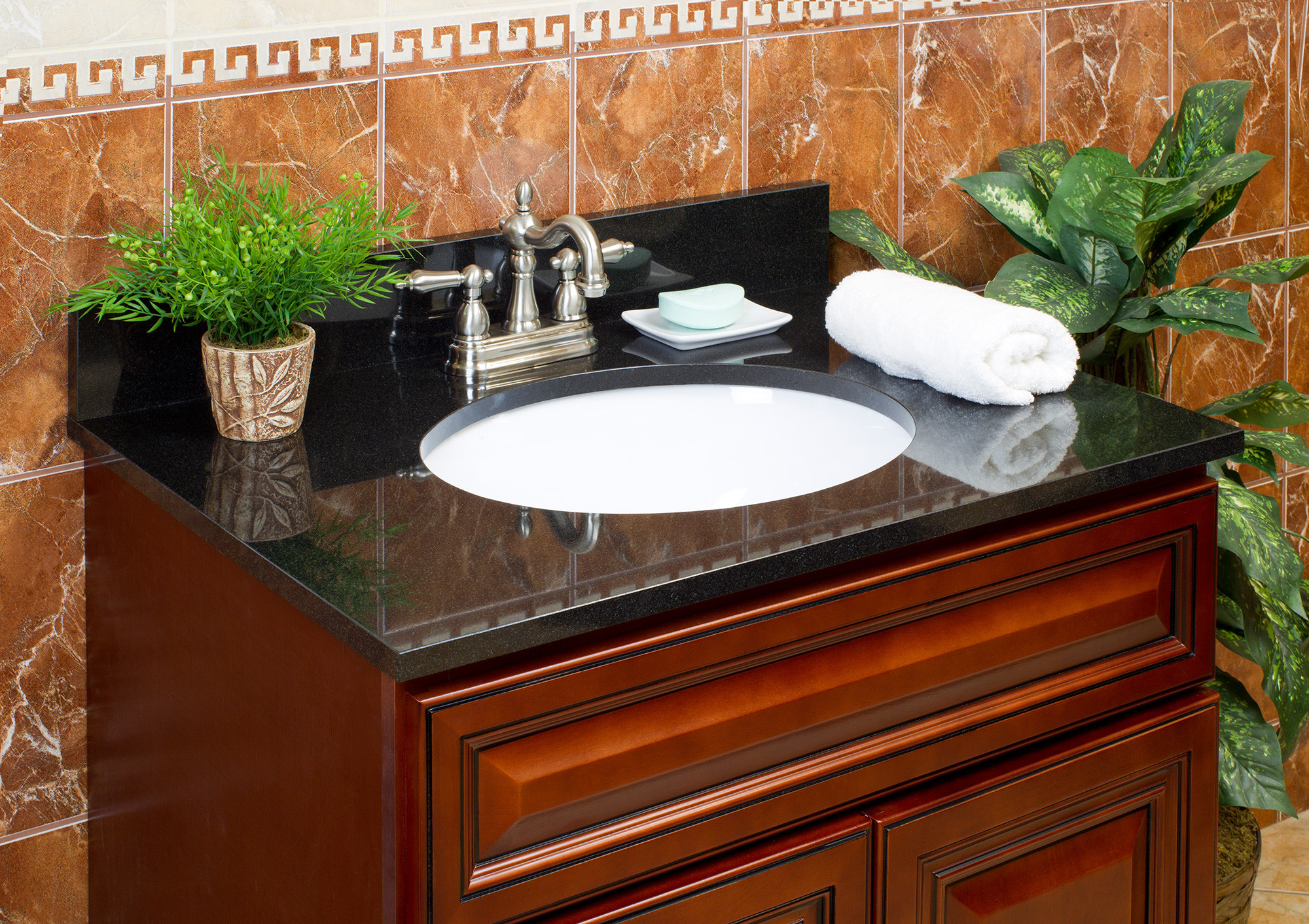 Black Bathroom Vanity With Top
 LessCare Bathroom Vanity Tops Granite Tops