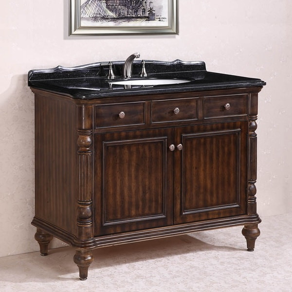 Black Bathroom Vanity With Top
 Shop Absolute Black Granite Top Single Sink Bathroom