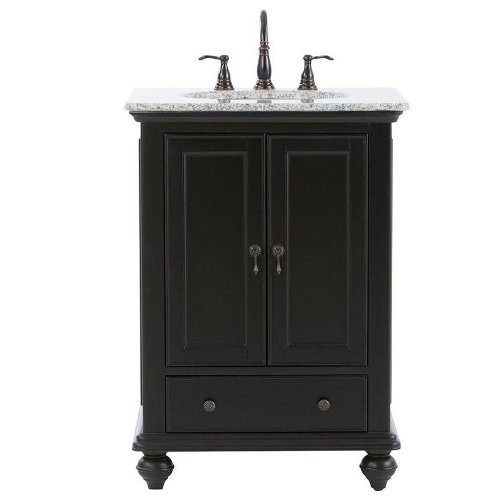 Black Bathroom Vanity With Top
 Home Decorators Collection Newport 25 in W x 21 1 2 in D