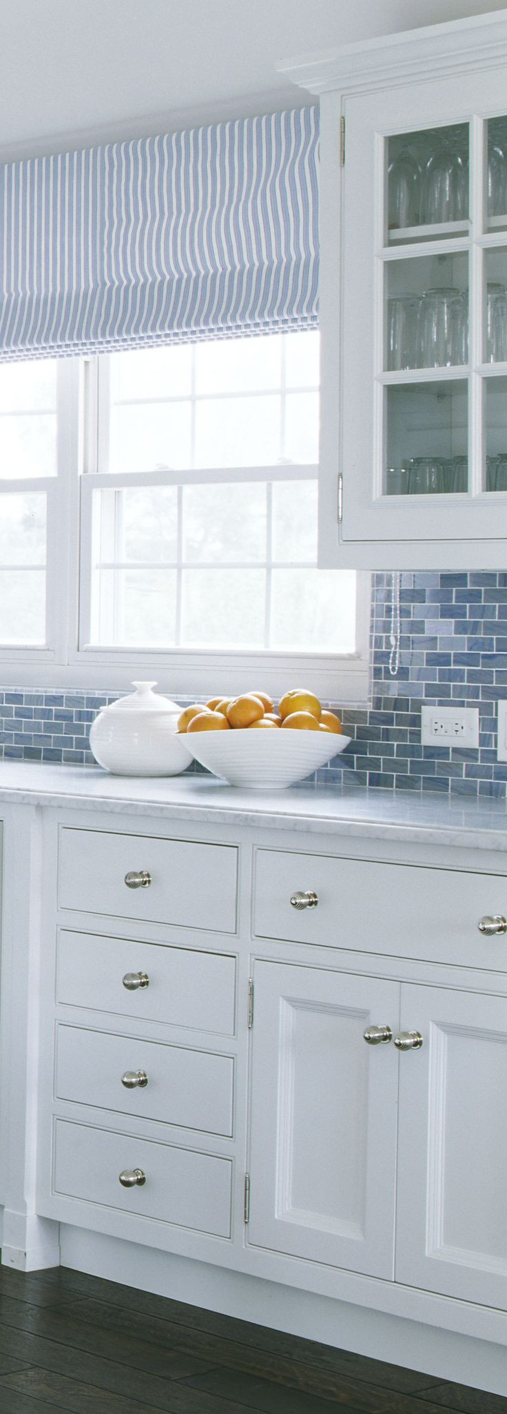 Blue And White Kitchen Tiles
 Coastal Kitchen Hardware Check