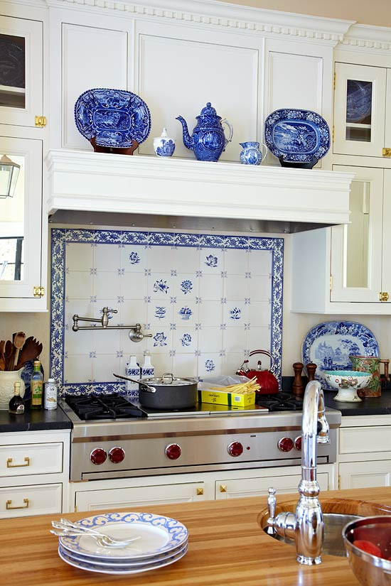 Blue And White Kitchen Tiles
 Luxury Kitchen Designs Blacksplash and Tile Inspiration