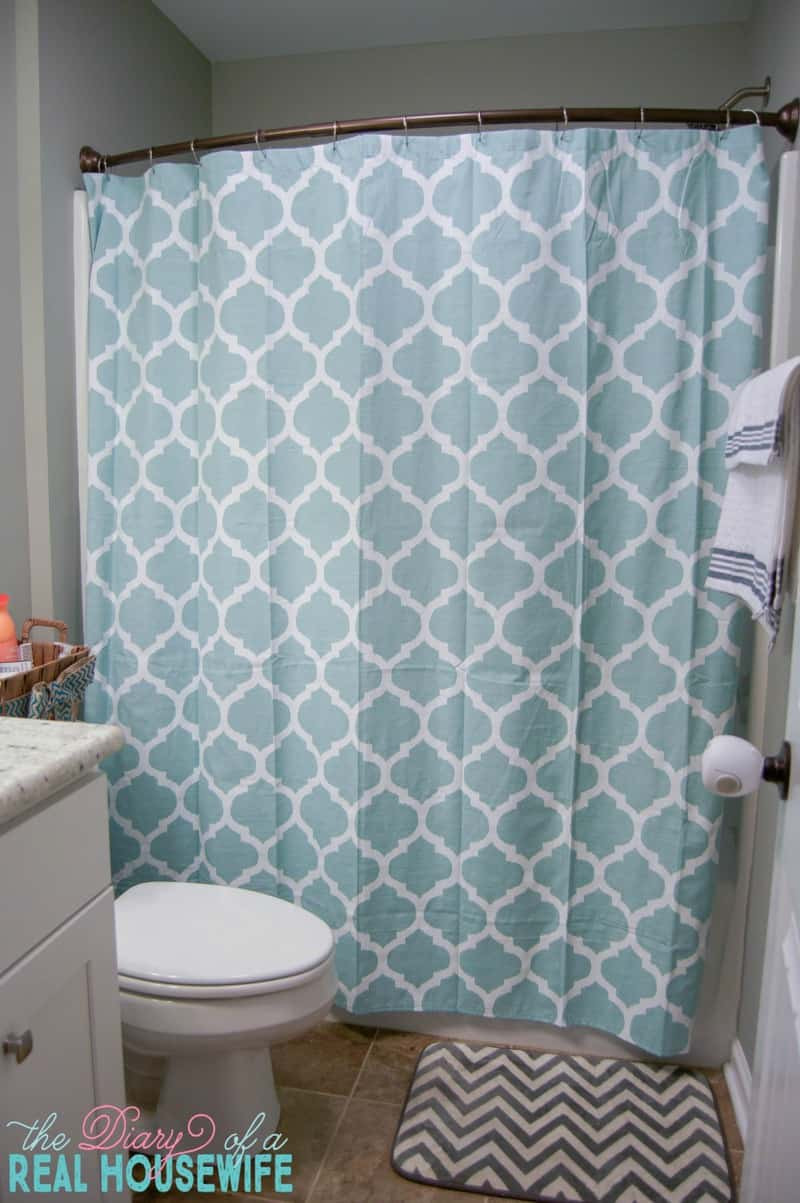 Blue Bathroom Shower Curtains
 Bathroom Shower Curtain Blue and Gray Bathrrom • The