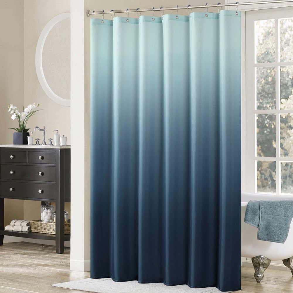 Blue Bathroom Shower Curtains
 High Quality Arts Shower Curtains Blue gra nt simple