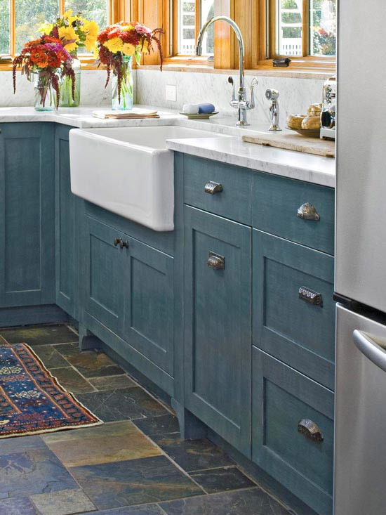 Blue Kitchen Floor
 Kitchen Flooring Ideas