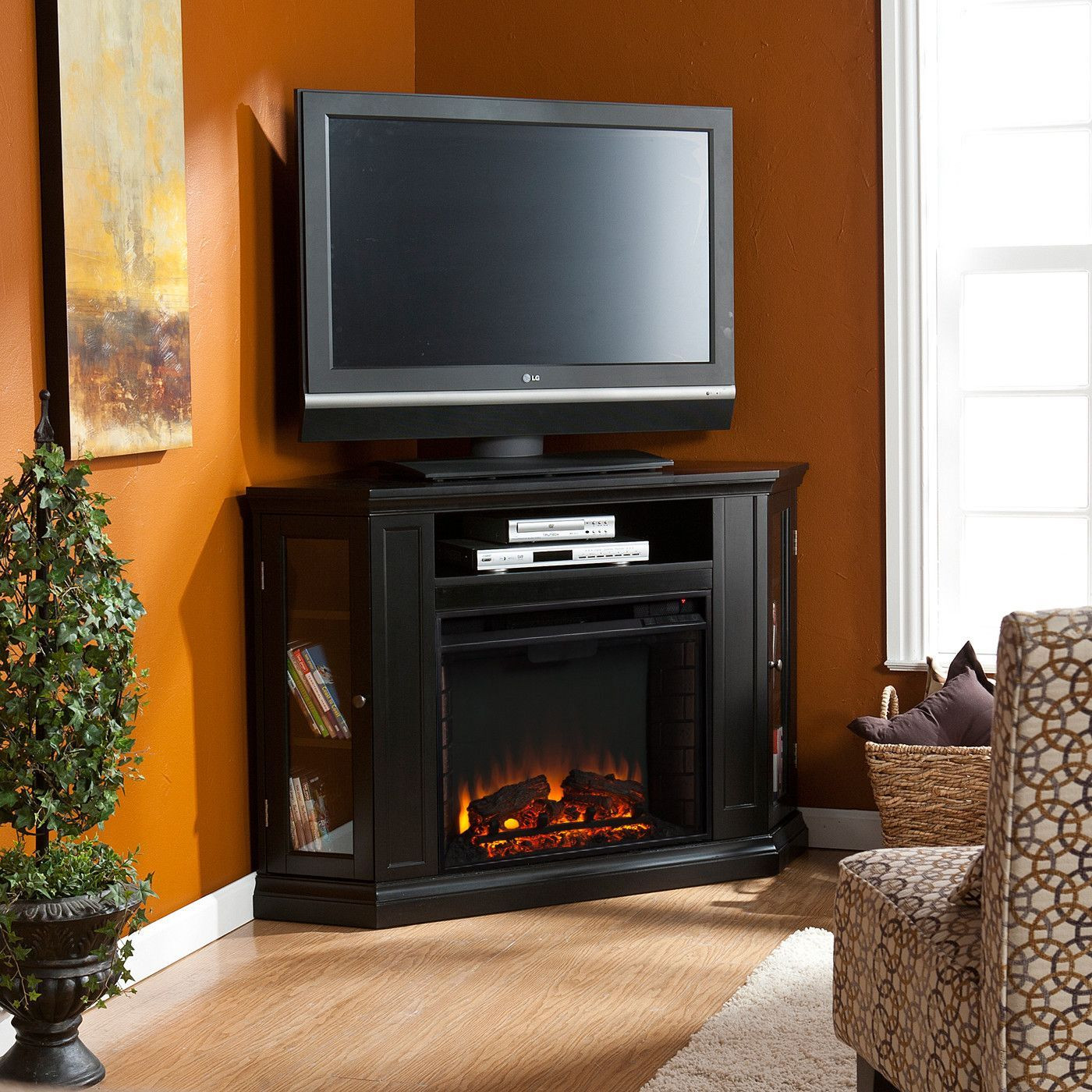 Bobs Furniture Electric Fireplace
 Oyster Bay Electric Fireplace with TV Stand