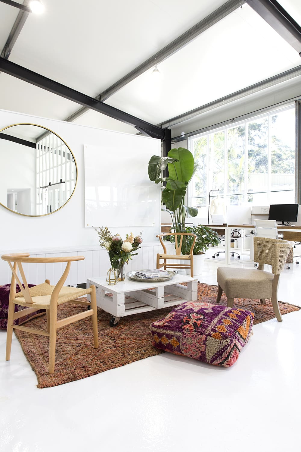 Boho Minimalist Living Room
 This Fresh fice Design Brings Minimalism & Boho To her
