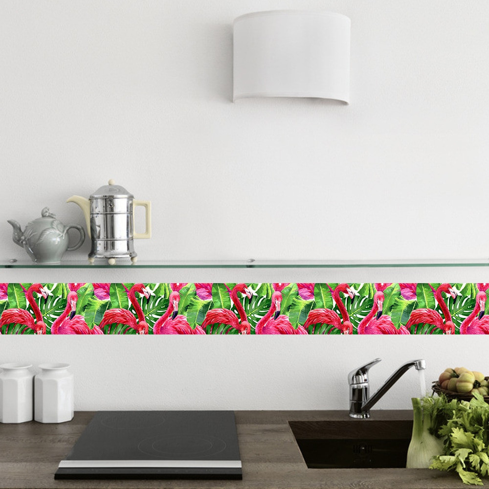 Borders For Walls Living Room
 Funlife Flamingo Tropical Wallpaper Borders Creative Wall