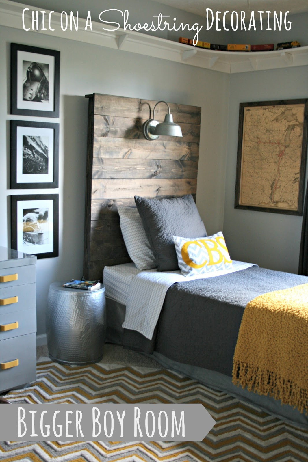 Boy Bedroom Ideas
 Chic on a Shoestring Decorating Bigger Boy Room Reveal